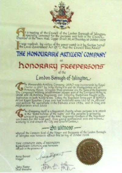 Freedom of Islington