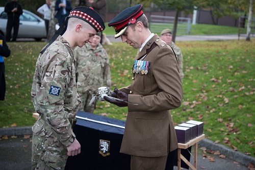 Cadet receives an award